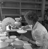 Porslinsfabriken interiör. 10 september 1948.