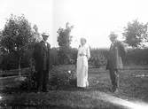 I trädgården. Tidsomfånget är 1900 - 1940