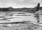 Timmerupplag och flottning, Testeboån, Åmotsbruk.