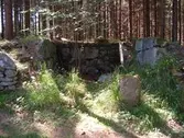 Kolugn
Foto av kolugn av kallmurad sten och tegel. Kolet användes under 1940-talet till bilbränsle.
Raä 203 c, 2005-10-28, reg i FMIS.