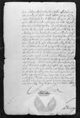Skriftlig dokumentation undertecknad av Drottning Kristina





