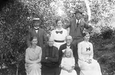 Stående från vänster Sigfrid Karlsson (måg), Elvira Lindström (född Stålberg) och Oskar Stålberg. Sittande från vänster Agnes Karlsson (född Stålberg), Matilda Stålberg, Lars Fredrik Stålberg, Greta Karlsson (barn-barn) och Lisa Stålberg. Wästra Hästbo