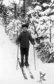 Okänd Lenningebo på skidtur på 1910-talet.