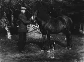 Okänd pojke med häst.