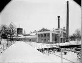 Gefle Manufactur AB, grundades 1849 - som ett av Sveriges första bolag enligt aktiebolagsformen.
Byggnadstekniska nyheter som gjutjärnskolonner kunde göra vävsalarna stora.
