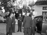 AB Tobo Bruk. Besök av finska gäster i Monarkfabrikerna. 21 augusti 1949.
