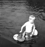 Badreportage, Engesberg. Gävle 17 juni 1950.
