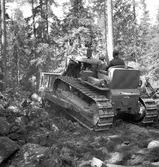 Vägbygge några mil norr om Storvik. Augusti 1950. Reportage för Gefle Dagblad och Norlands-Posten.

