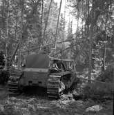 Vägbygge några mil norr om Storvik. Augusti 1950. Reportage för Gefle Dagblad och Norrlands Posten.

