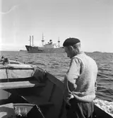 Gävle hamn, invasion av fartyg. Augusti 1950.



