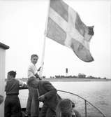 Skolresa, utflykt till Eggegrund med M/S Britt. 29 augusti 1950.



