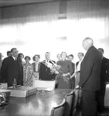 Elon Andersson landshövdingsskifte, festligheter på
länsstyrelsen. 15 september 1950.



