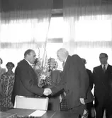 Elon Andersson landshövdingsskifte, festligheter på
länsstyrelsen. 15 september 1950.



