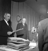 Landstingets öppnande med nye landshövdingen på Baltic. Den 2 oktober 1950.



