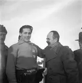 Bandymatch på Kastvallen, Bomhus. 4 februari 1951.
