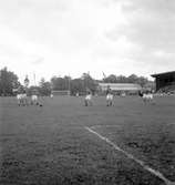 Fotboll på Strömvallen mellan Gästrikland - Dalarna. 29 juni 1951.