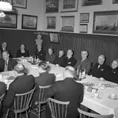 Sjömanshemmet, Kaserngatan 54. Festlighet, kaffebord. December 1951.