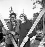 Måsbergsbacken, tävling i elljus och prisutdelning.            15 mars 1952.