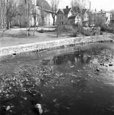 Valskvarn från Gavleån, Drottningbron 21 april 1952.