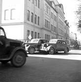 Bilolycka. 8 april 1952  Korsningen Norra Kungsgatan och Ruddammsgatan.