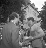 Sverigeloppet, Cyklisterna passerar Gävle. Juli 1952.