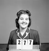 Telegrafverket legitimationskort. Fröken Frank, Lillmörtsjön, Fränsta, Ånge kommun, Västernorrlands län.
