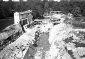 Strömdalens kraftstation under byggnation. Den 8 augusti 1950