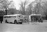Scania Vabis. Utställning av bussar på Fisktorget (Hamntorget). Den 16 maj 1950