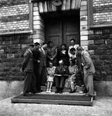 Folkskollärare Löfgren vid hans avsked på Brynässkolan den 7 juni 1950