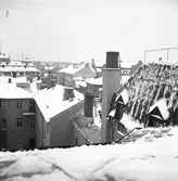 Holger Lindblad, konstnär. 1939. Utsikt mot söder från  Carl Larssons Ateljé Nygatan 34.
