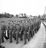 Ryssar på besök i Gävle. Juli 1945.