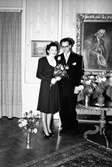 Fogelberg - Norman. Bröllop - Brudpar. Den 7 maj 1943
