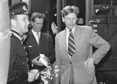 Konsum Alfa. Arne Andersson på Centralstationen. Stav-Erik i mitten
Sven Rohlén, brandchef, längst till vänster. Den 2 Juli 1943