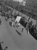Första majdemonstration. Den 1 maj 1943