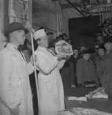 Slakthuset, Valbo. Demonstration. November 1945





