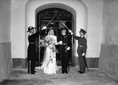 Gravenhorst - Lövenstjerna vid utgången ur kyrkan. Den 9 Augusti 1941


