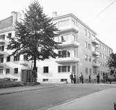 Nybyggen vid  Hattmakargatan, Kyrkogatan till vänster. Reportage för Gefle Dagblad 1936.