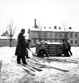 Reportage för Gefle Dagblad. Snötippning. 1937


