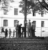 Resning av stolpar. Reportage för Gefle Dagblad. Den 1 oktober 1937



