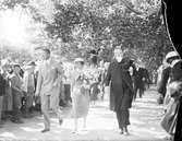 Kronprinsparet Gustaf Adolf och Louise på 9-dagarsfärd genom Norrland. Under de sista dagarna juni och första dagarna i juli 1934.



