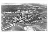 Flygfoto över sulfitfabriken  i Hammarby.
