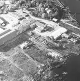 Den 1 oktober 1968. Gävle Varv. Flygbild över varvet.



