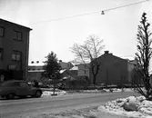Kv. Guldsmeden. Trädgårdsgatan 20. Carl Botvids tomts avsöndring mot Trädgårdsgatan. A.-B. Turitz nya tomt före bebyggelsen (EPA-varuhuset).