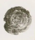 Beslag till remtyg?
Pressbleck av brons.