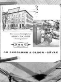 Reklambroschyr för Skoglund & Olson AB, värmepannan ABSO PK-11-111 värmer upp Hovfotograf Carl Larssons ateljé.
