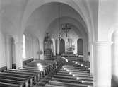 Staffans Kyrka. Ritad av Knut Nordensjköld invigd 1932 av ärkebiskopen Erling Eidem. Staffans Församling bildades 1916. Gudstjänsterna hölls före i Staffans Hus.
