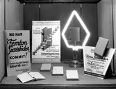 Hedmans Bokhandel. Skyltfönstertemat är 