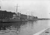 Militärbesök i inre hamnen av torpedkryssare.