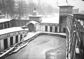 Najadens café, rivning. 19 november 1941

Badhuset i Stadsträdgården började användas 1843. Namnet Najaden började användas på 1920-talet.