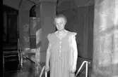 Elida Nordström, baderska på Murénska badhuset. 27 april 1942.